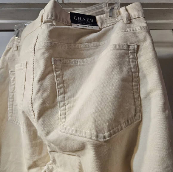 Women's Cream Chaps Corduroy Pants Size 14R - Picture 10 of 13